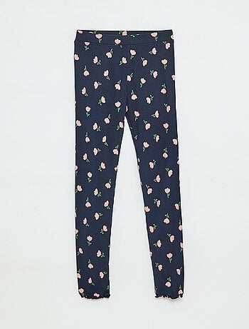 Leggings a coste con motivo