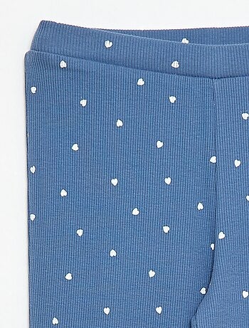 Leggings a coste con motivo