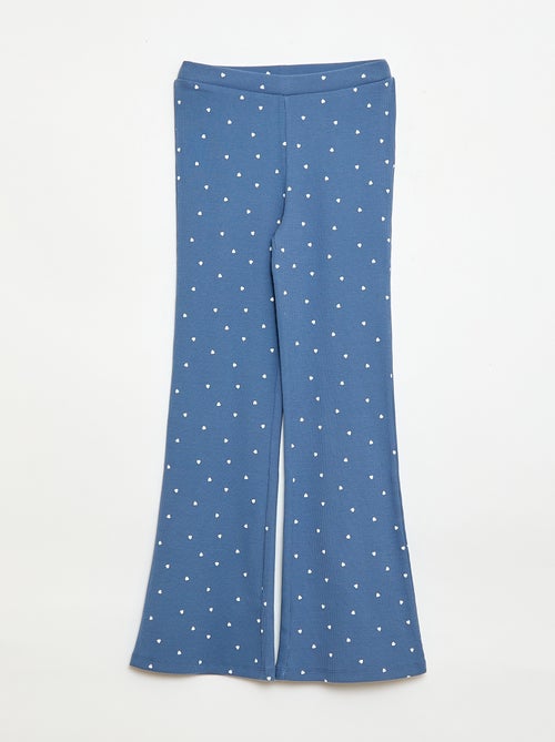 Leggings a coste con motivo - Kiabi