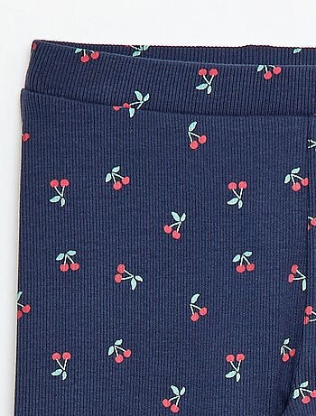 Leggings a coste con motivo