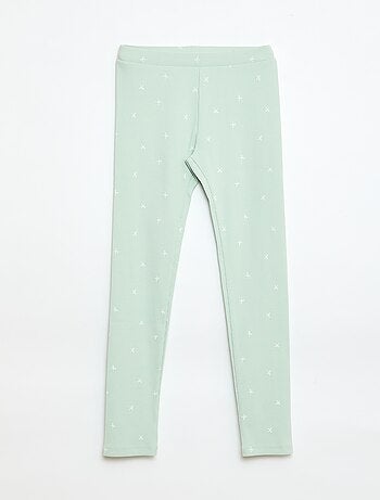 Leggings a coste con motivo