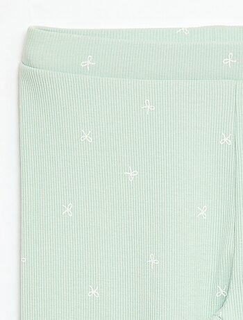 Leggings a coste con motivo