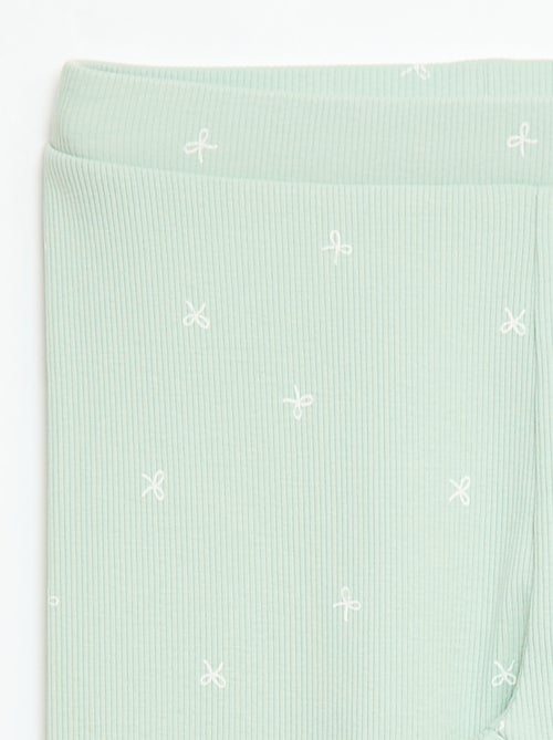 Leggings a coste con motivo - Kiabi