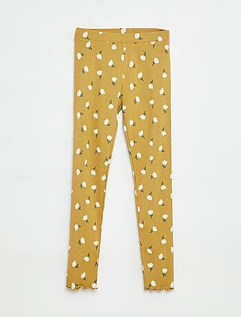Leggings a coste con motivo