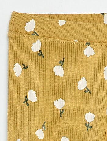 Leggings a coste con motivo
