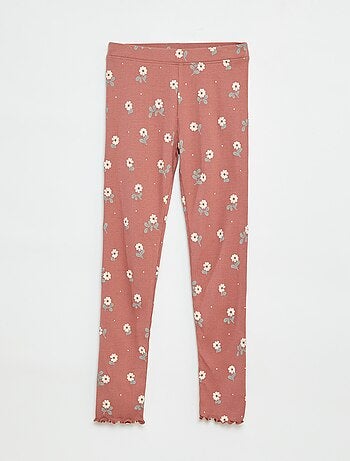 Leggings a coste con motivo