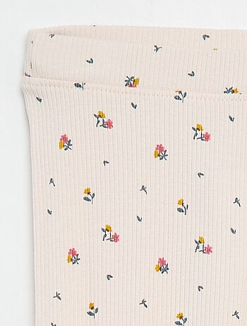 Leggings a coste con motivo