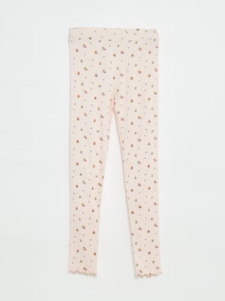 Leggings a coste con motivo