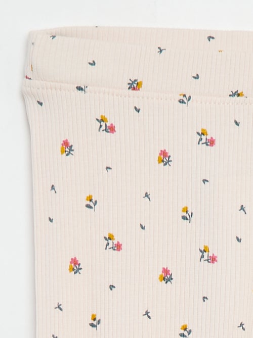 Leggings a coste con motivo - Kiabi