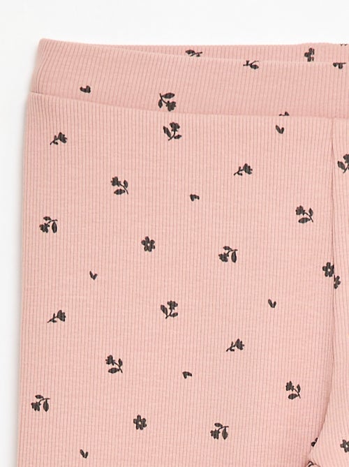 Leggings a coste con motivo - Kiabi