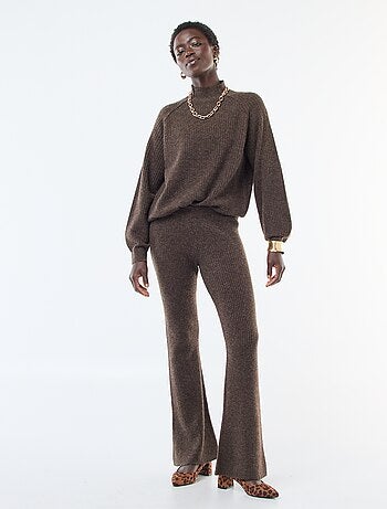Leggings a coste in materiale soffice