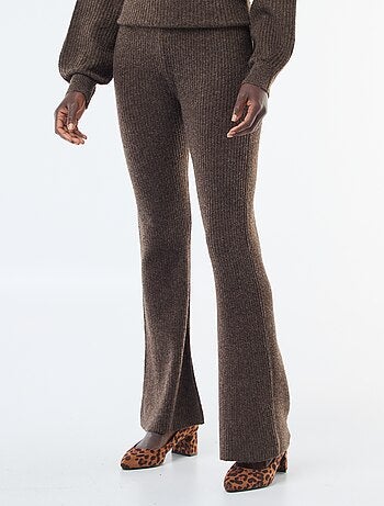 Leggings a coste in materiale soffice