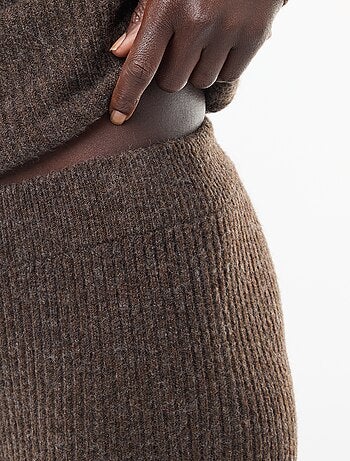 Leggings a coste in materiale soffice