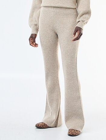 Leggings a coste in materiale soffice