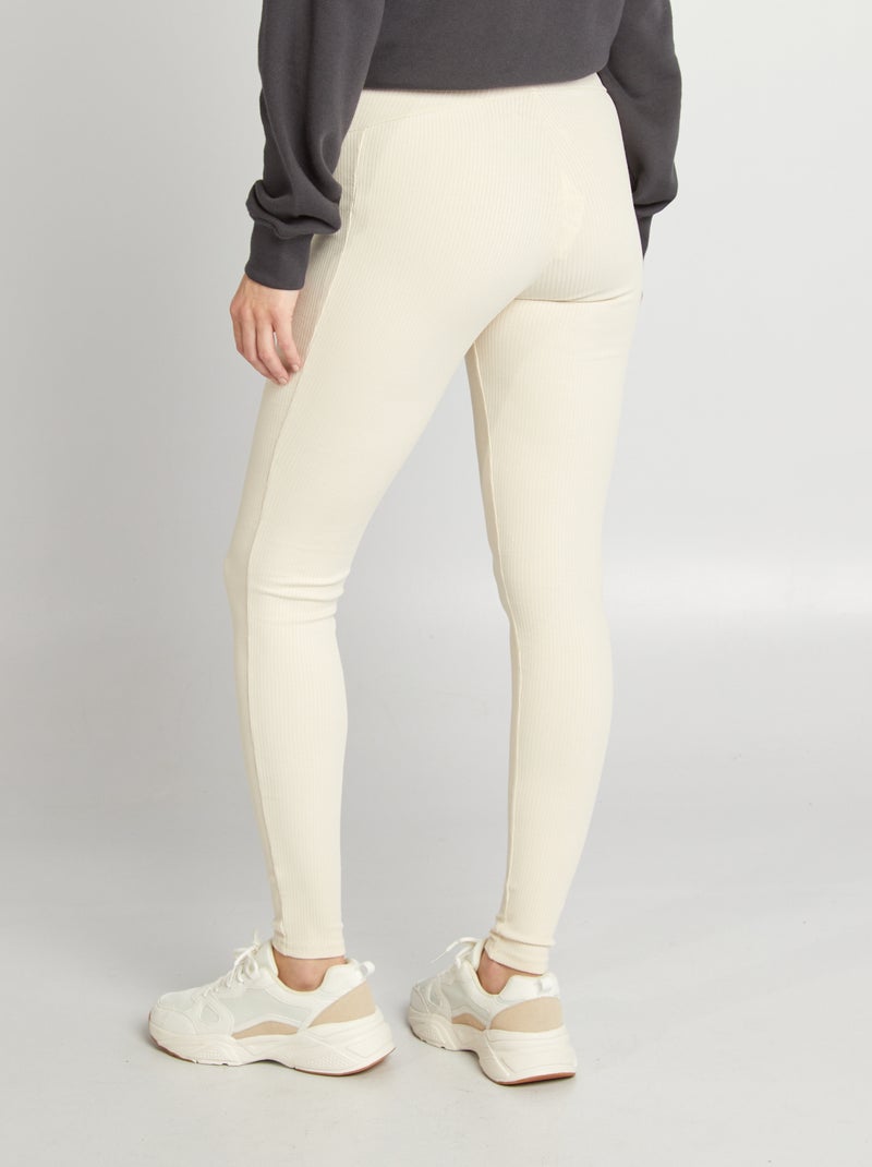 Leggings a coste premaman BEIGE - Kiabi