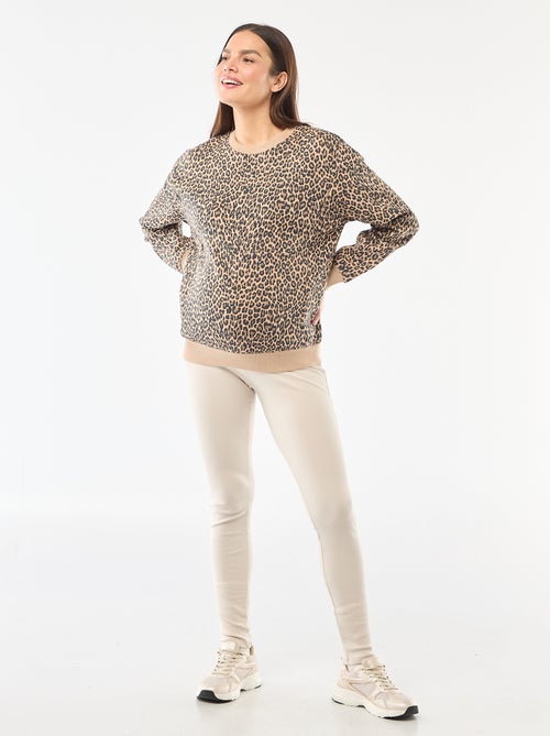 Leggings a coste premaman - Kiabi Leggings a coste premaman - Kiabi