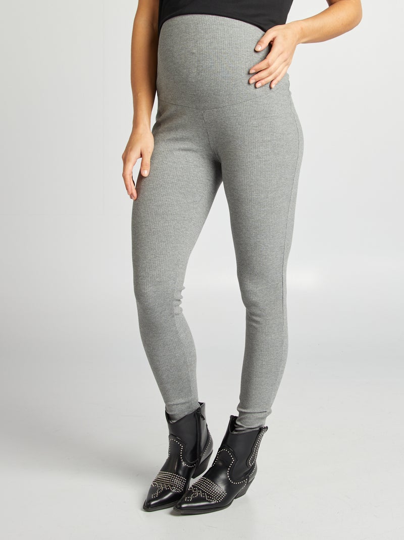 Leggings a coste premaman GRIGIO - Kiabi