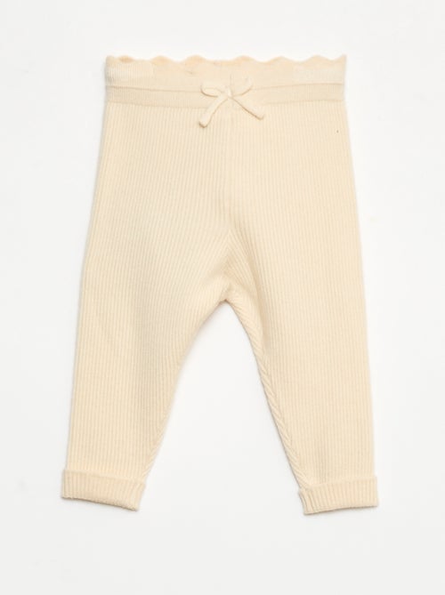 Leggings a costine con fiocco fantasia - Kiabi