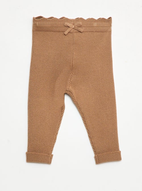 Leggings a costine con fiocco fantasia - Kiabi