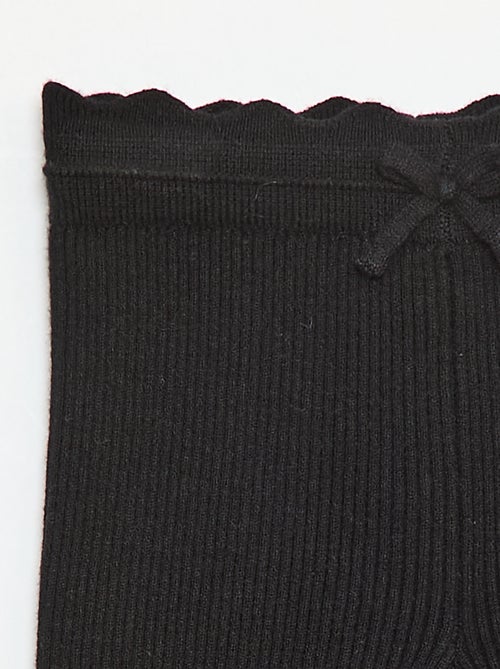 Leggings a costine con fiocco fantasia - Kiabi