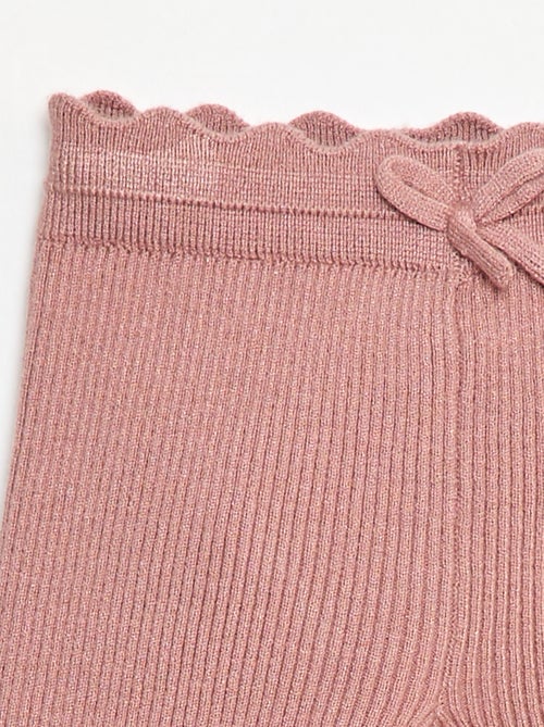 Leggings a costine con fiocco fantasia - Kiabi