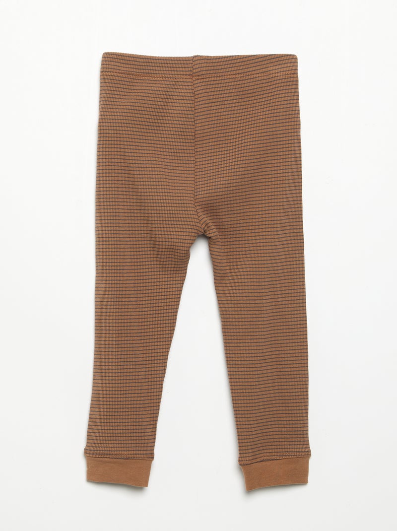 Leggings a costine Marrone - Kiabi