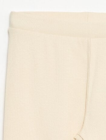 Leggings a maglia in cotone tinta unita