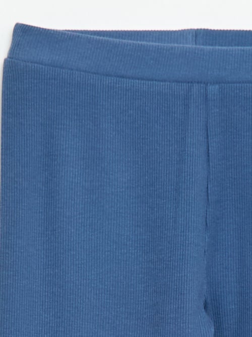 Leggings a maglia in cotone tinta unita - Kiabi