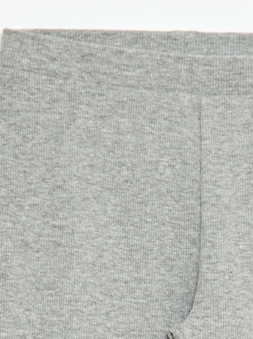 Leggings a maglia in cotone tinta unita - Kiabi