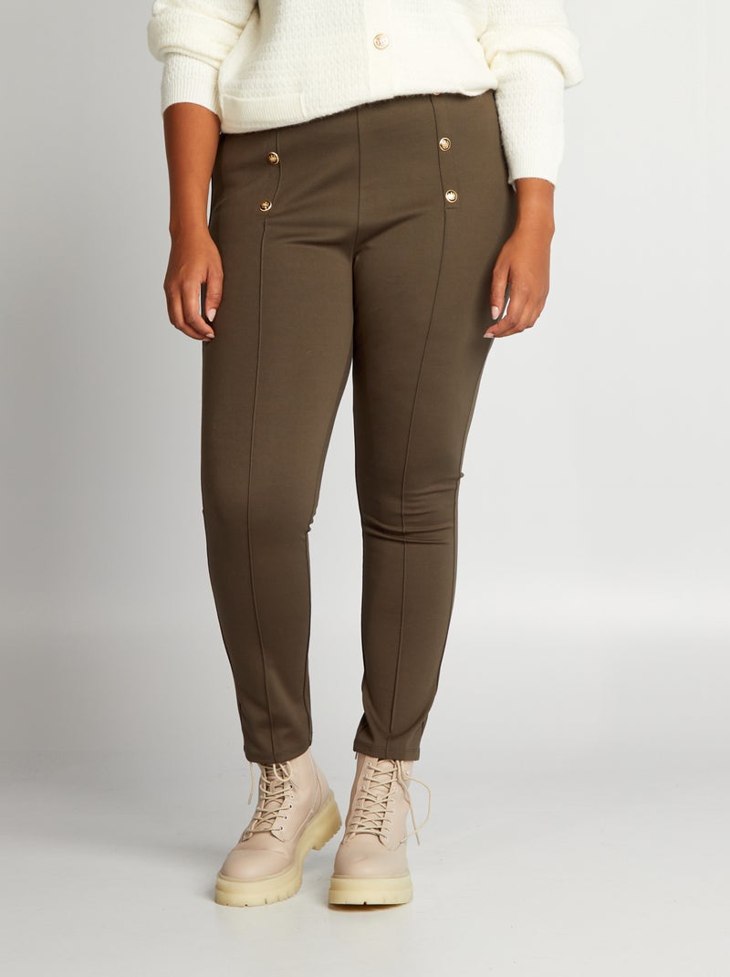 Leggings a vita alta KAKI - Kiabi