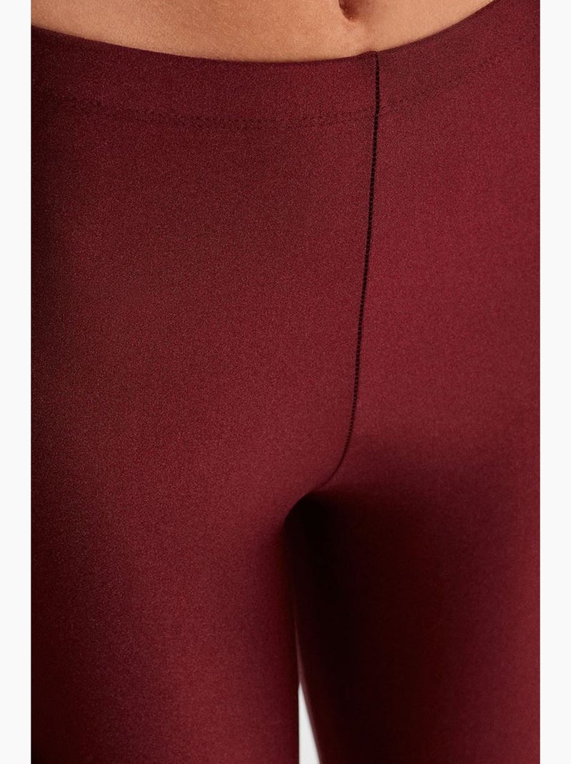 Leggings a vita alta slim fit dilvin Rosso bordeaux - Kiabi