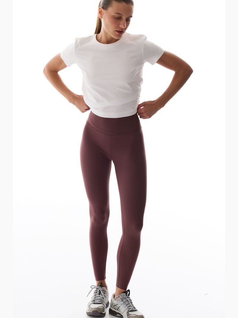 Leggings a vita alta soft feel penti Rosso bordeaux - Kiabi