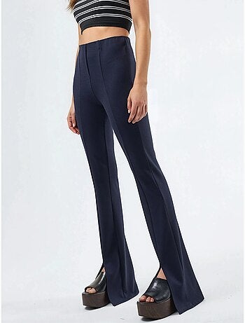 Leggings a vita alta svasati con spacco busem