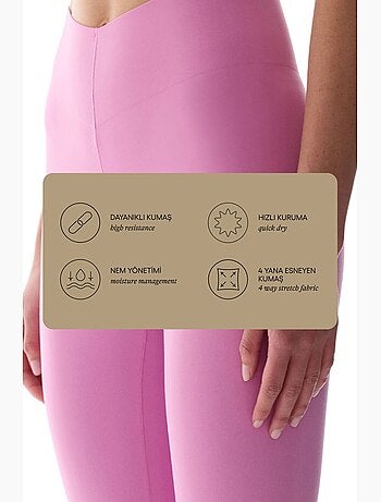 Leggings a vita alta, taglio a v, sostegno medio penti