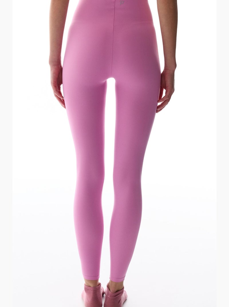 Leggings a vita alta, taglio a v, sostegno medio penti Rosa fluo/Solinotes - Kiabi