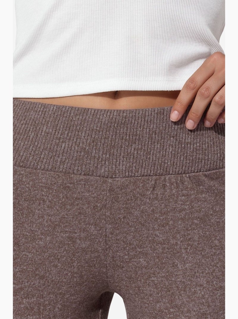 Leggings a zampa a vita alta busem Marrone cioccolato - Kiabi