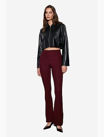 Leggings a zampa a vita alta con dettaglio bottoni dilvin