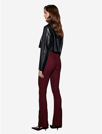 Leggings a zampa a vita alta con dettaglio bottoni dilvin
