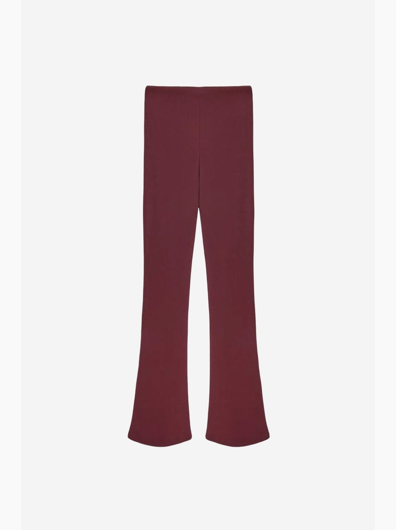 Leggings a zampa a vita alta con dettaglio bottoni dilvin Rosso bordeaux - Kiabi