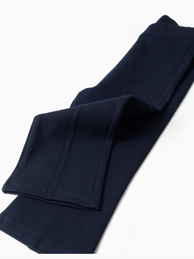 Leggings a zampa in maglia Roma Blu scuro - Kiabi