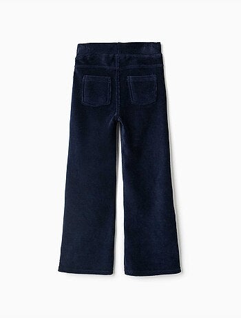 Leggings a zampa in velluto a coste con cintura elastica