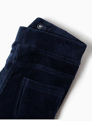 Leggings a zampa in velluto a coste con cintura elastica