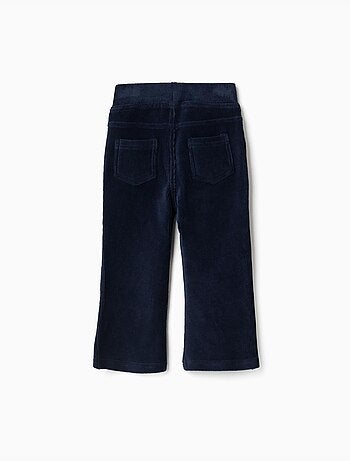 Leggings a zampa in velluto a coste con cintura elastica
