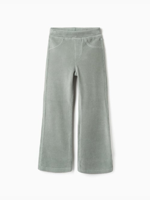 Leggings a zampa in velluto a coste con cintura elastica - Kiabi Leggings a zampa in velluto a coste con cintura elastica - Kiabi