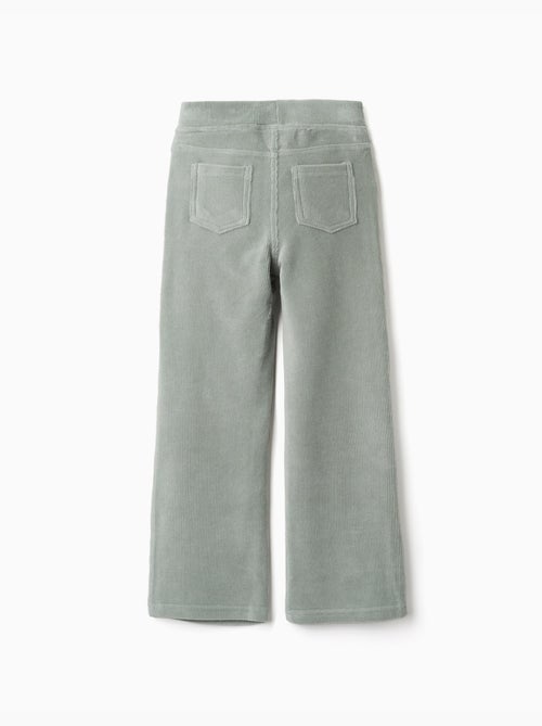 Leggings a zampa in velluto a coste con cintura elastica - Kiabi Leggings a zampa in velluto a coste con cintura elastica - Kiabi