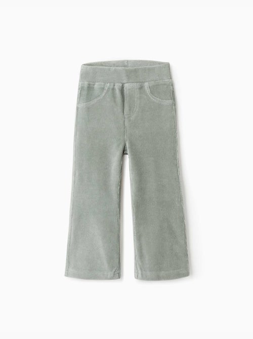 Leggings a zampa in velluto a coste con cintura elastica - Kiabi Leggings a zampa in velluto a coste con cintura elastica - Kiabi