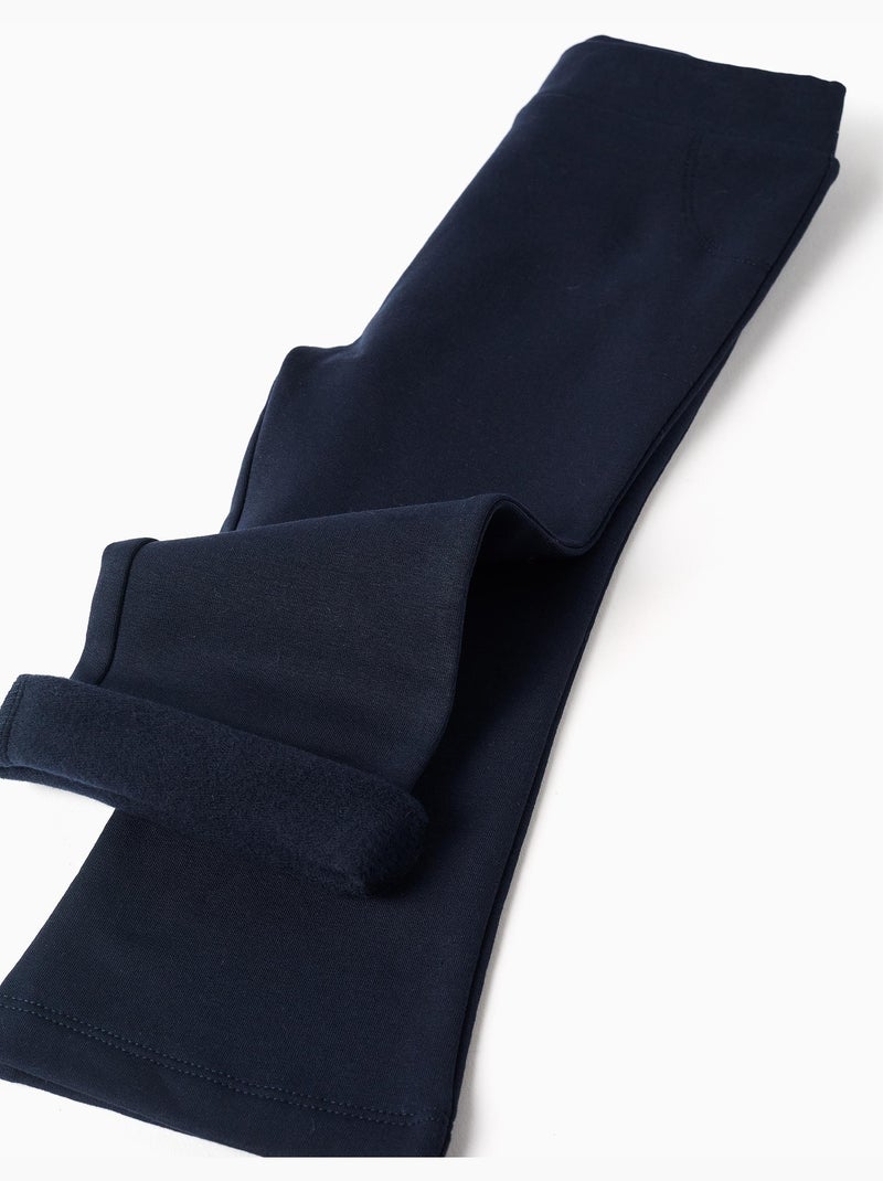 Leggings a zampa spazzolato Blu scuro - Kiabi