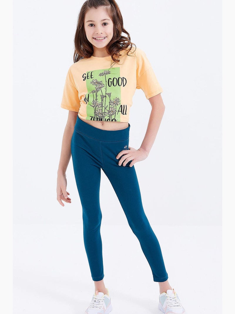 Leggings bambino tommy Blu pavone - Kiabi