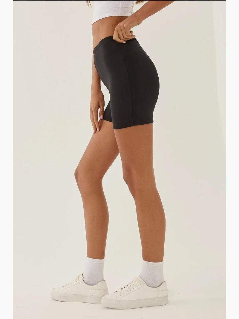 Leggings biker a vita alta con elastico hiccup Nero - Kiabi