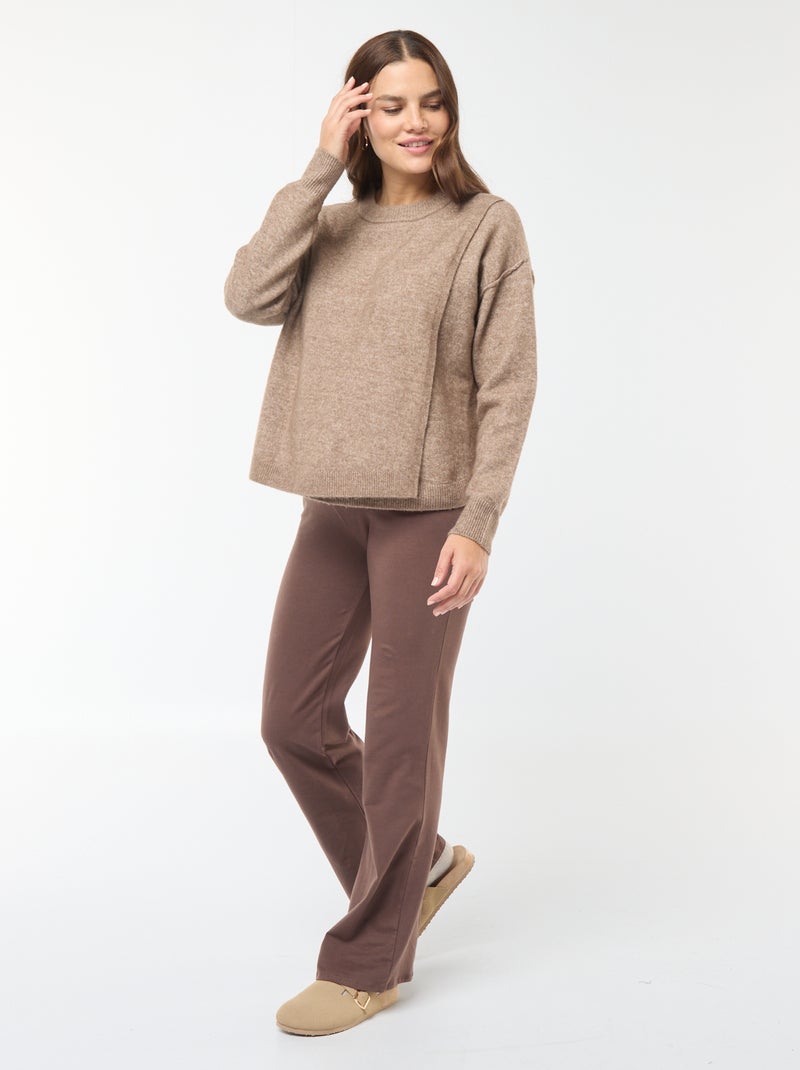 Leggings bootcut premaman Marrone - Kiabi